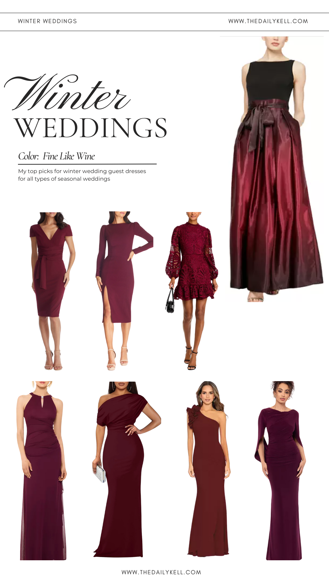 Winter Wedding Guest Dresses: A Stylish Guide to Wine-Colored Attire